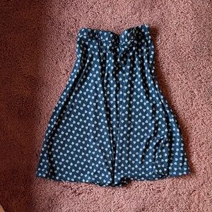 Gilli Navy Blue Floral Skater Skirt